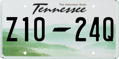 TN license plate Z1024Q