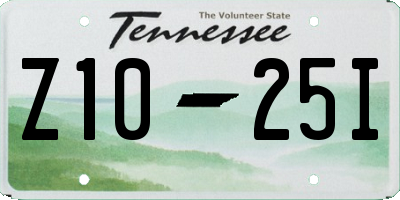 TN license plate Z1025I