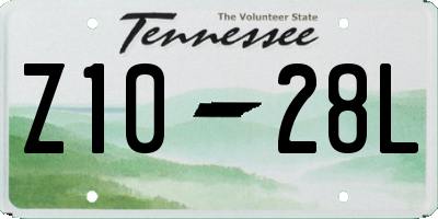 TN license plate Z1028L