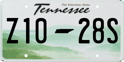TN license plate Z1028S