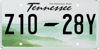 TN license plate Z1028Y