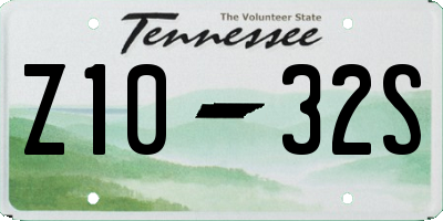 TN license plate Z1032S