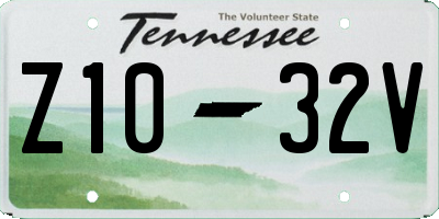 TN license plate Z1032V