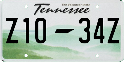 TN license plate Z1034Z