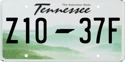 TN license plate Z1037F