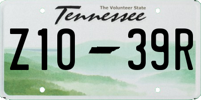TN license plate Z1039R