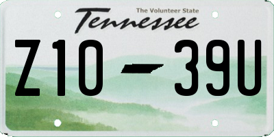 TN license plate Z1039U