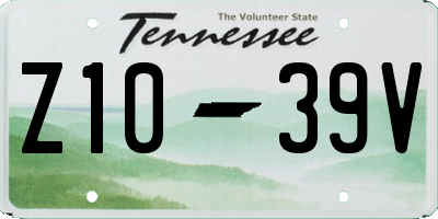 TN license plate Z1039V