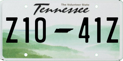 TN license plate Z1041Z