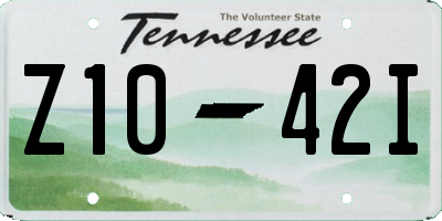 TN license plate Z1042I