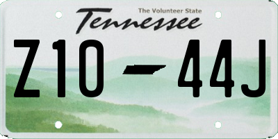 TN license plate Z1044J