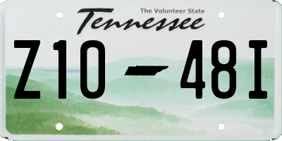 TN license plate Z1048I