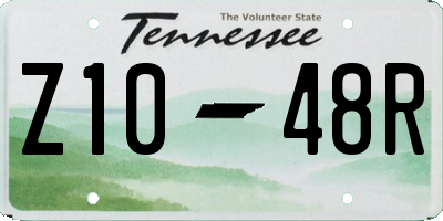 TN license plate Z1048R