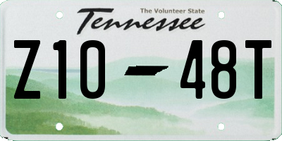 TN license plate Z1048T