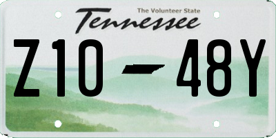 TN license plate Z1048Y