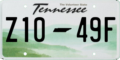 TN license plate Z1049F