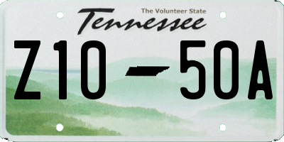 TN license plate Z1050A