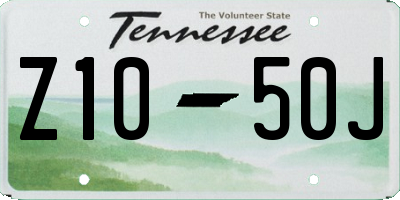 TN license plate Z1050J