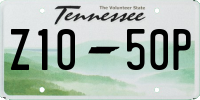 TN license plate Z1050P