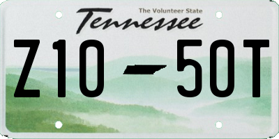 TN license plate Z1050T