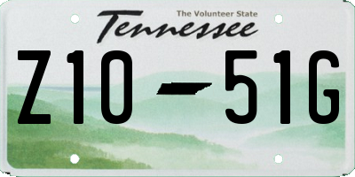 TN license plate Z1051G