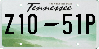 TN license plate Z1051P