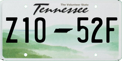 TN license plate Z1052F