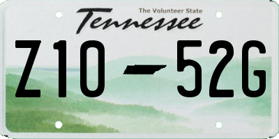 TN license plate Z1052G