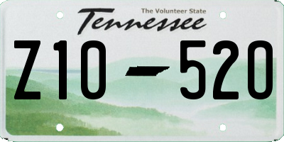 TN license plate Z1052O