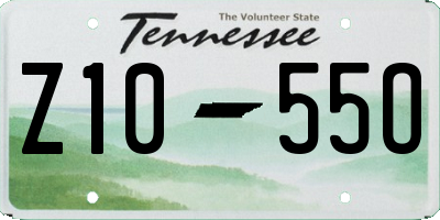 TN license plate Z1055O