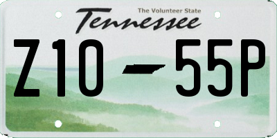 TN license plate Z1055P