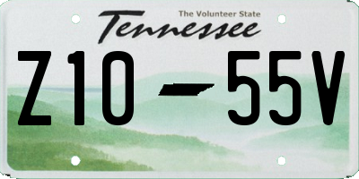 TN license plate Z1055V