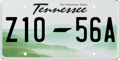 TN license plate Z1056A