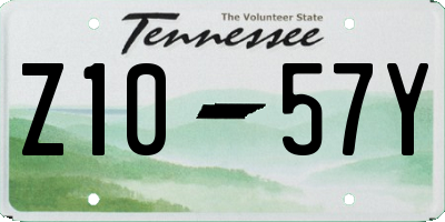 TN license plate Z1057Y
