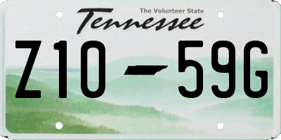 TN license plate Z1059G
