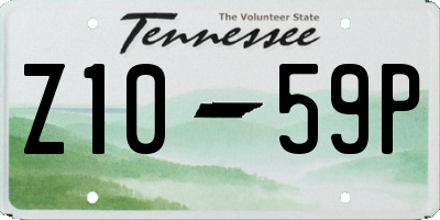 TN license plate Z1059P