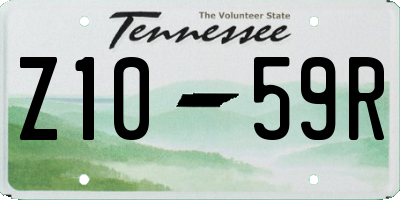 TN license plate Z1059R