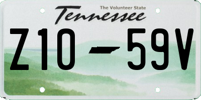 TN license plate Z1059V