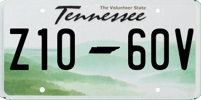 TN license plate Z1060V