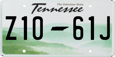 TN license plate Z1061J