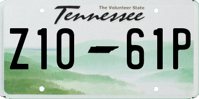 TN license plate Z1061P