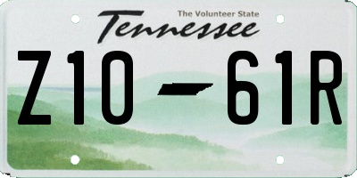 TN license plate Z1061R