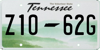 TN license plate Z1062G