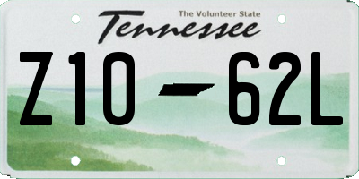 TN license plate Z1062L