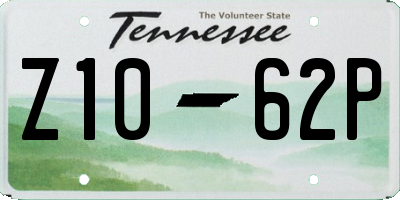 TN license plate Z1062P
