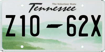 TN license plate Z1062X