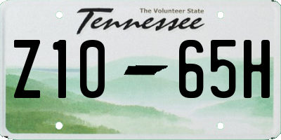 TN license plate Z1065H