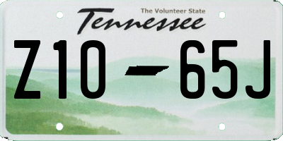 TN license plate Z1065J