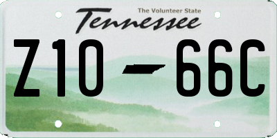 TN license plate Z1066C