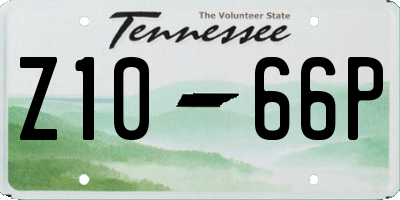 TN license plate Z1066P